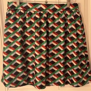 J. Crew Ratti Silk Geometric Print Skirt